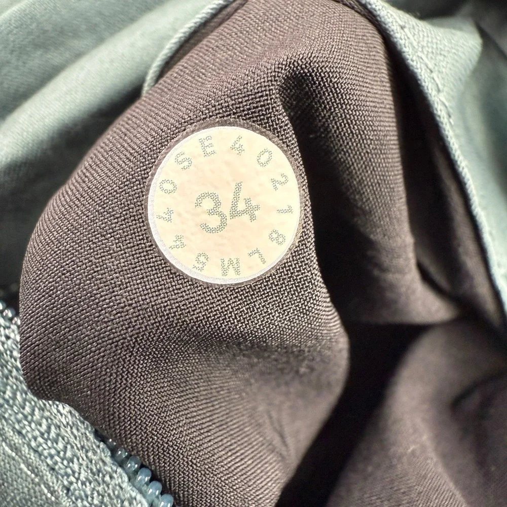 Lululemon Mystic Green Cotton Commission Pants Wind Resistant Reflective 34x30 - Picture 5 of 6